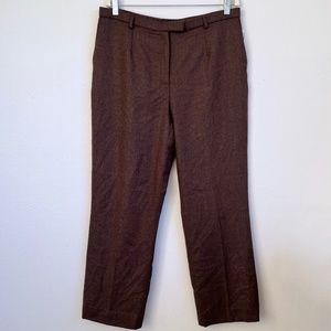 Pendleton 100% Virgin Wool Brown Career Pants Women’s Size 14 office workwear